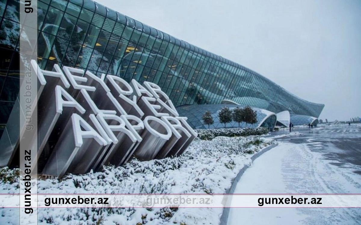 Hava şəraiti ilə Heydər Əliyev Beynəlxalq Aeroportundan AÇIQLAMA