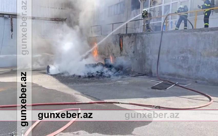 Saray qəsəbəsində sexdə yanğın olub