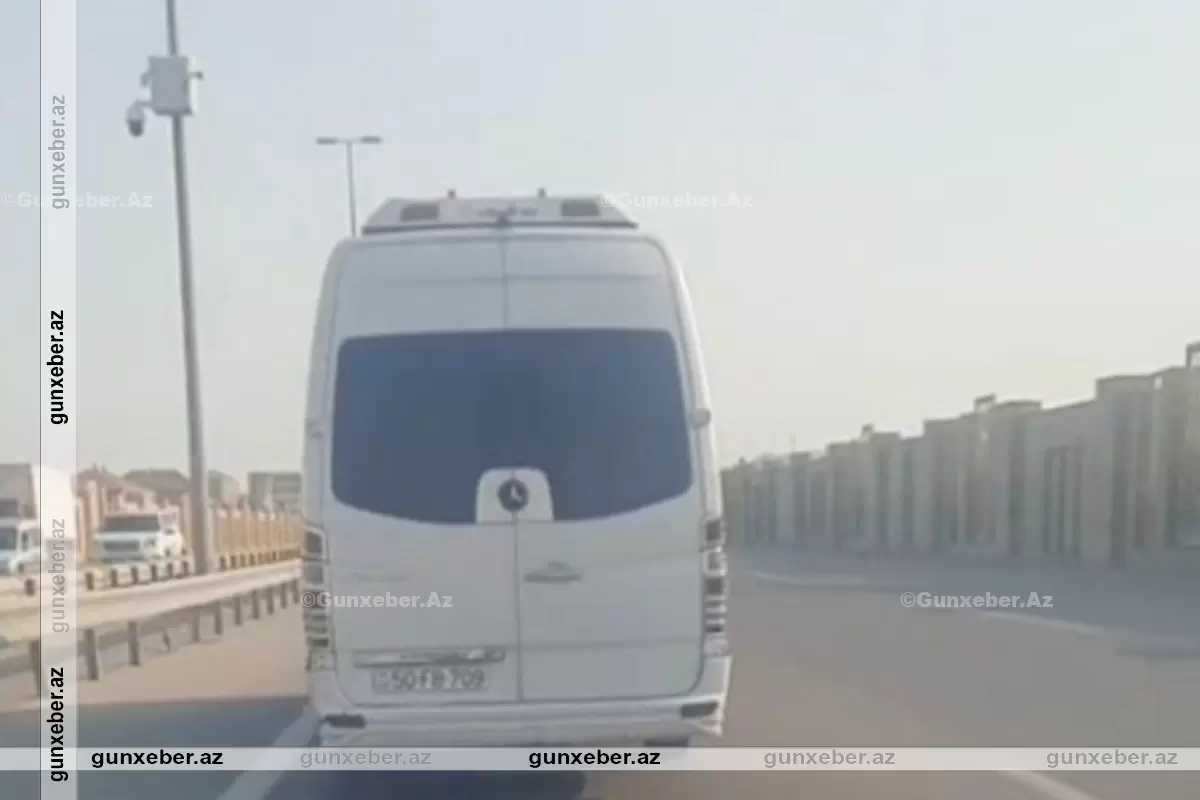 Sənədsiz sərnişindaşıma fəaliyyəti ilə məşğul olan sürücü stasionar postda saxlanılıb