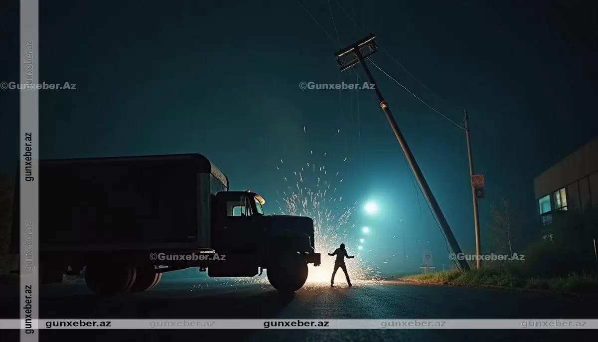 Gəncədə işıq dirəyi aşıb, yeniyetməni elektrik cərəyanı vurub