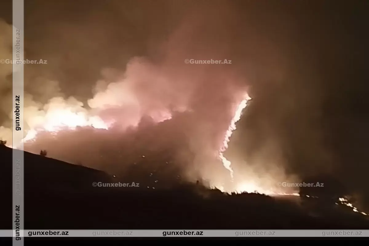 Şəkidə ildırım düşməsi dağlıq ərazidə yanğına səbəb olub