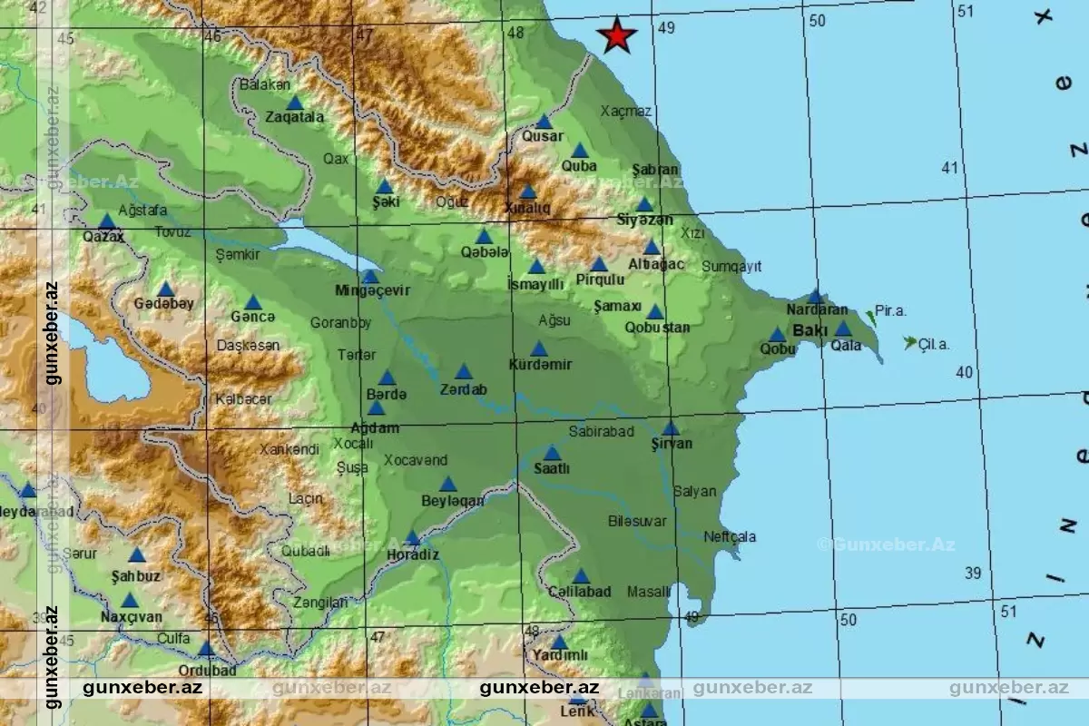 Azərbaycanda zəlzələ oldu