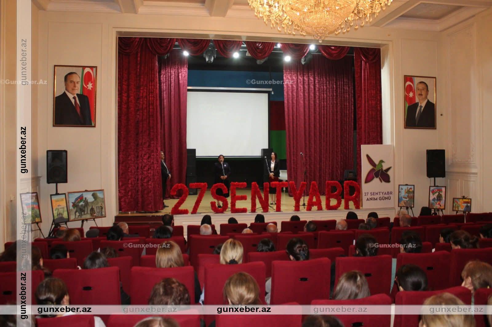 27 sentyabr-Anım Günü ilə əlaqədar “Azaddır Vətənim” adlı tədbir keçirilib.