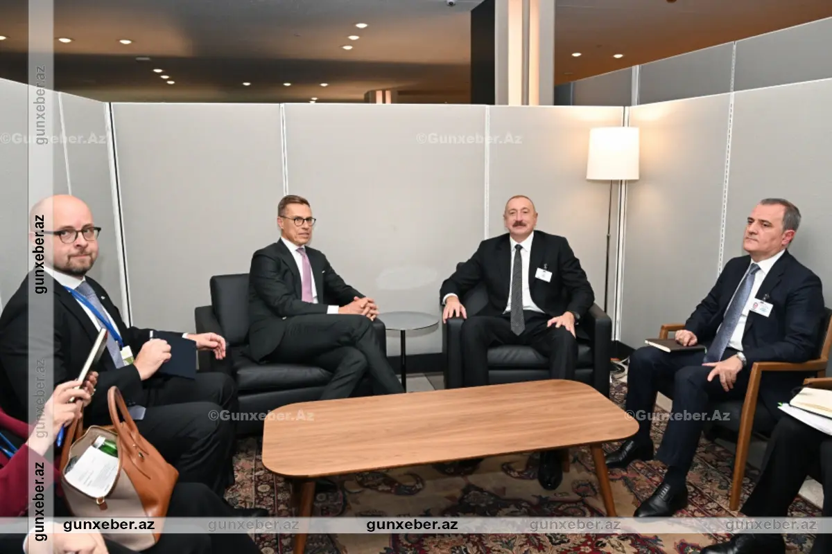 İlham Əliyev Nyu-Yorkda Finlandiya Prezidenti Aleksandr Stubb ilə görüşüb