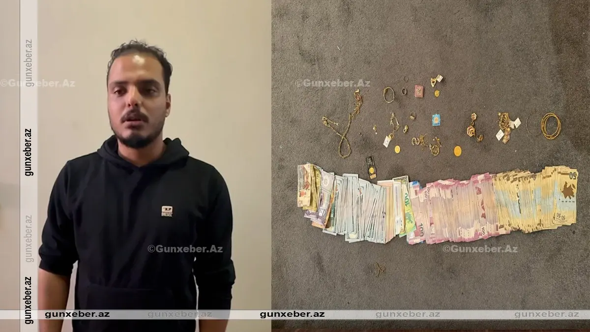 Bakıda 70 min manat və qızıl-zinət əşyaları oğurlayan şəxs saxlanıldı