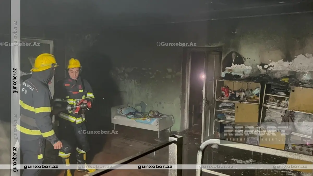 Kürdəmirdə uşaq bağçasında yanğın olub