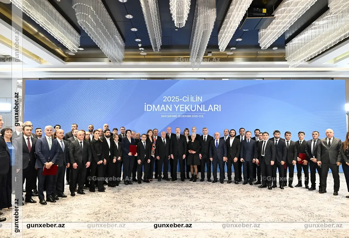 İlham Əliyev 2025-ci ilin idman yekunlarına həsr olunan mərasimdə iştirak edib