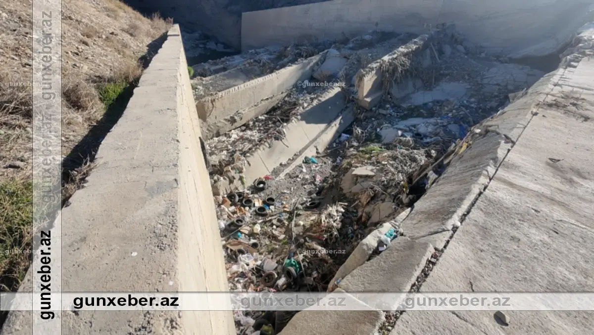 Gəncəçay məişət tullantıları ilə çirkləndirilir