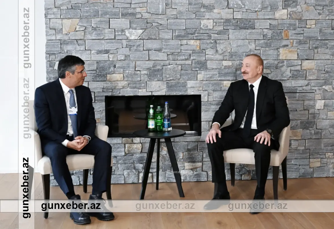 Prezident İlham Əliyev Davosda Braziliyanın “BTG Pactual” şirkətinin sədri ilə görüşüb