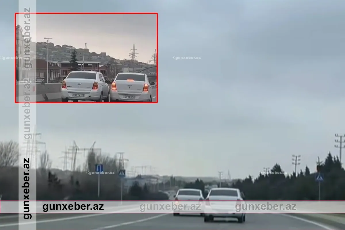 Hökməli yolunda TƏHLÜKƏLİ ANLAR: Sürücülər yarışa çıxdılar