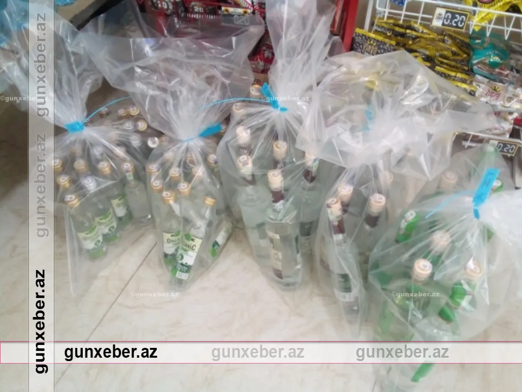 Gəncədə mağazalarda məşhur markaya aid saxta araqlar aşkarlandı