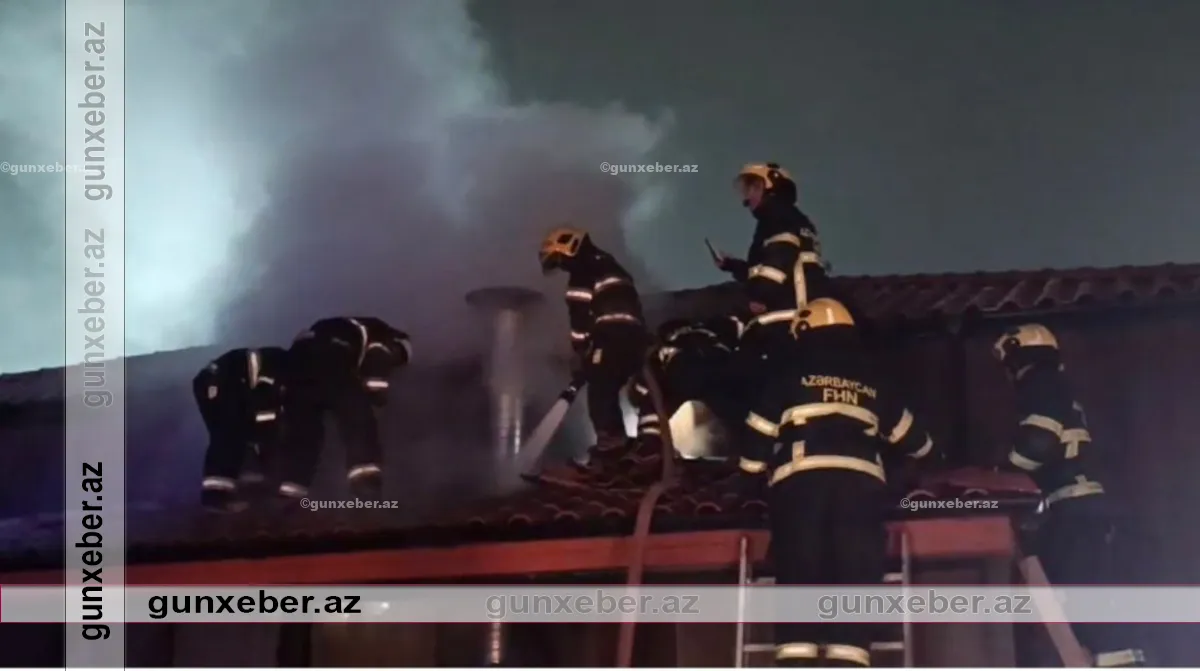 Bakıda restoranda yanğın olub