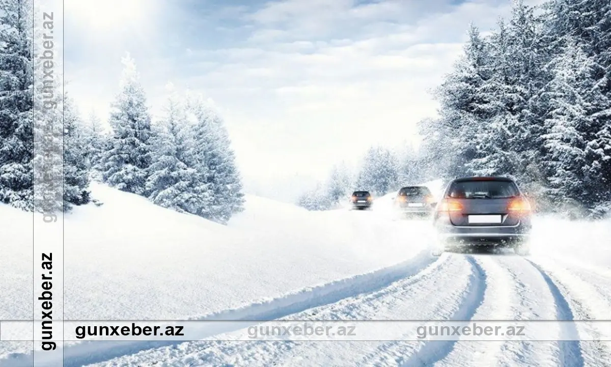 Yol polisi qarlı və şaxtalı hava ilə bağlı sürücülərə müraciət ETDİ