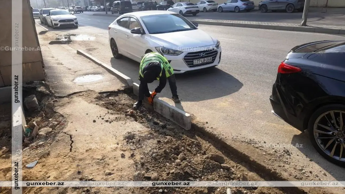 Bakıda səkilərin qanunsuz zəbt olunması ilə bağlı tədbir görüldü