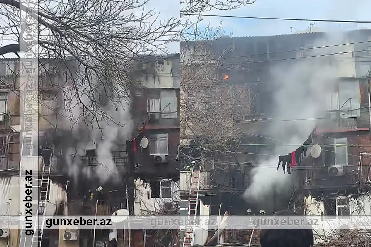 Binəqədidə yataqxanadakı yanğın söndürülüb, sakinlər təxliyə ediliblər