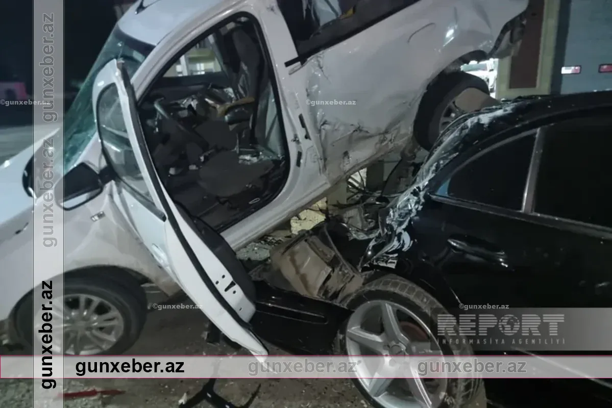 Ağcabədidə zəncirvari qəza: Bir nəfər öldü, xəsarət alanlar var