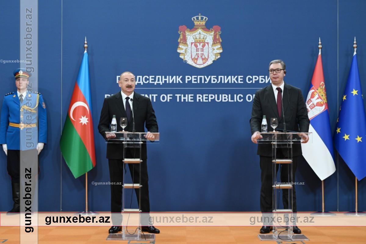 Prezident İlham Əliyev: Azərbaycan Serbiyaya böyük həcmdə sərmayə qoymağa hazırdır