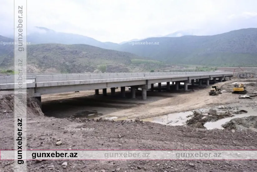 Araz çayı üzərində Ağbənd-Kəlalə avtomobil körpüsünün tikintisi qrafikə uyğun aparılır