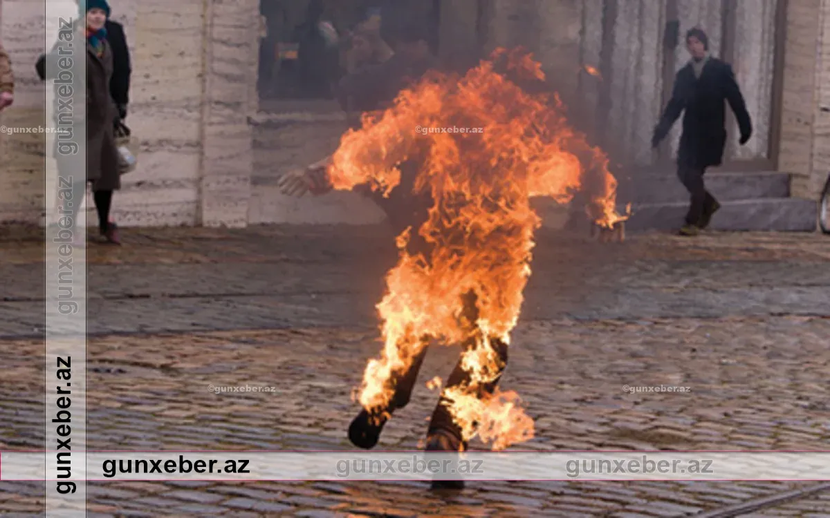 Mingəçevirdə 46 yaşlı kişi yandırıldı